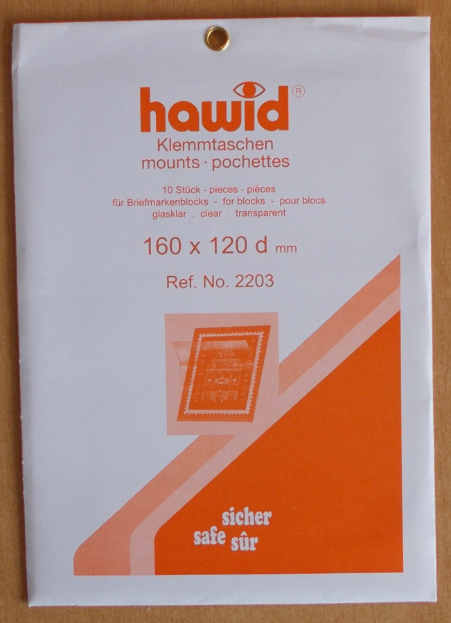 (image for) Hawid Stamp Mounts - Clear 160mm x 120mm Blocks